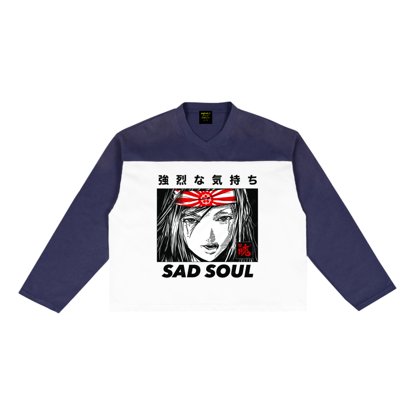 Sad Soul Sun Fade Color-Block T-Shirt
