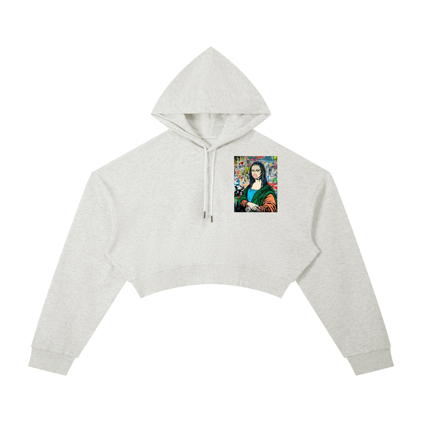 Mona Lisa Essential Cropped Hoodie