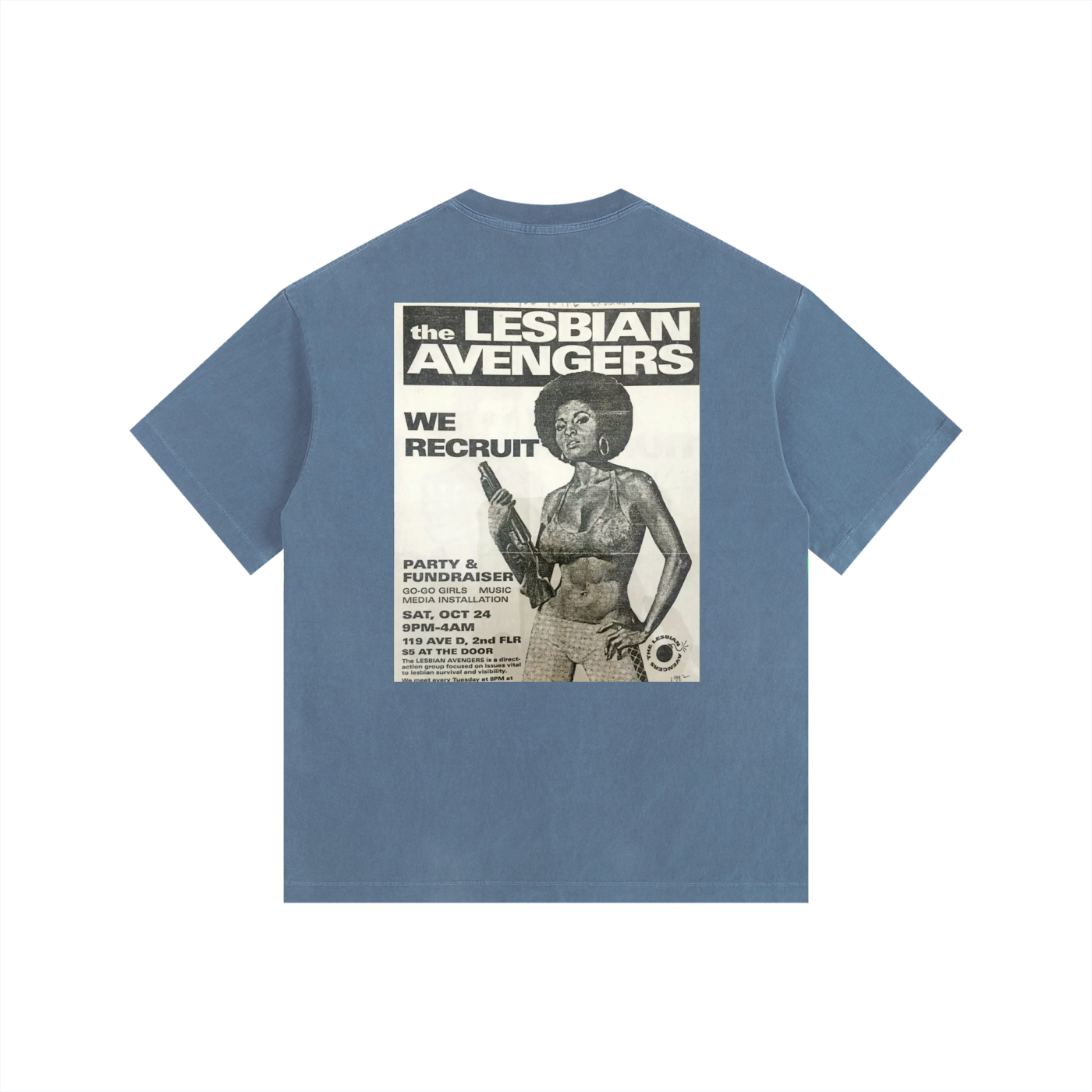 Vintage Rebellious JukeBox Washed Oversized Cotton T-Shirt