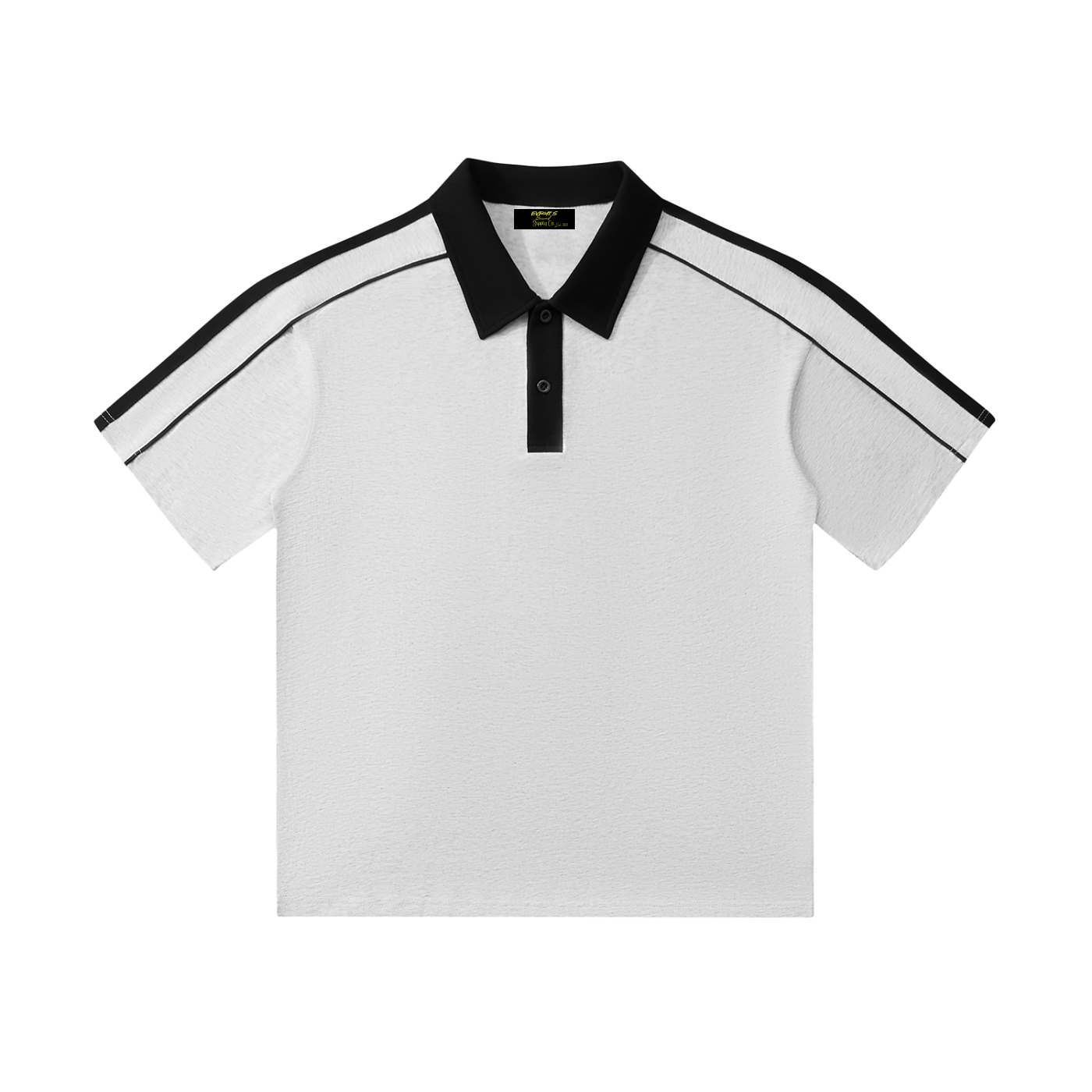 Plane Jane Contrast Collar Short-Sleeve Polo Shirt