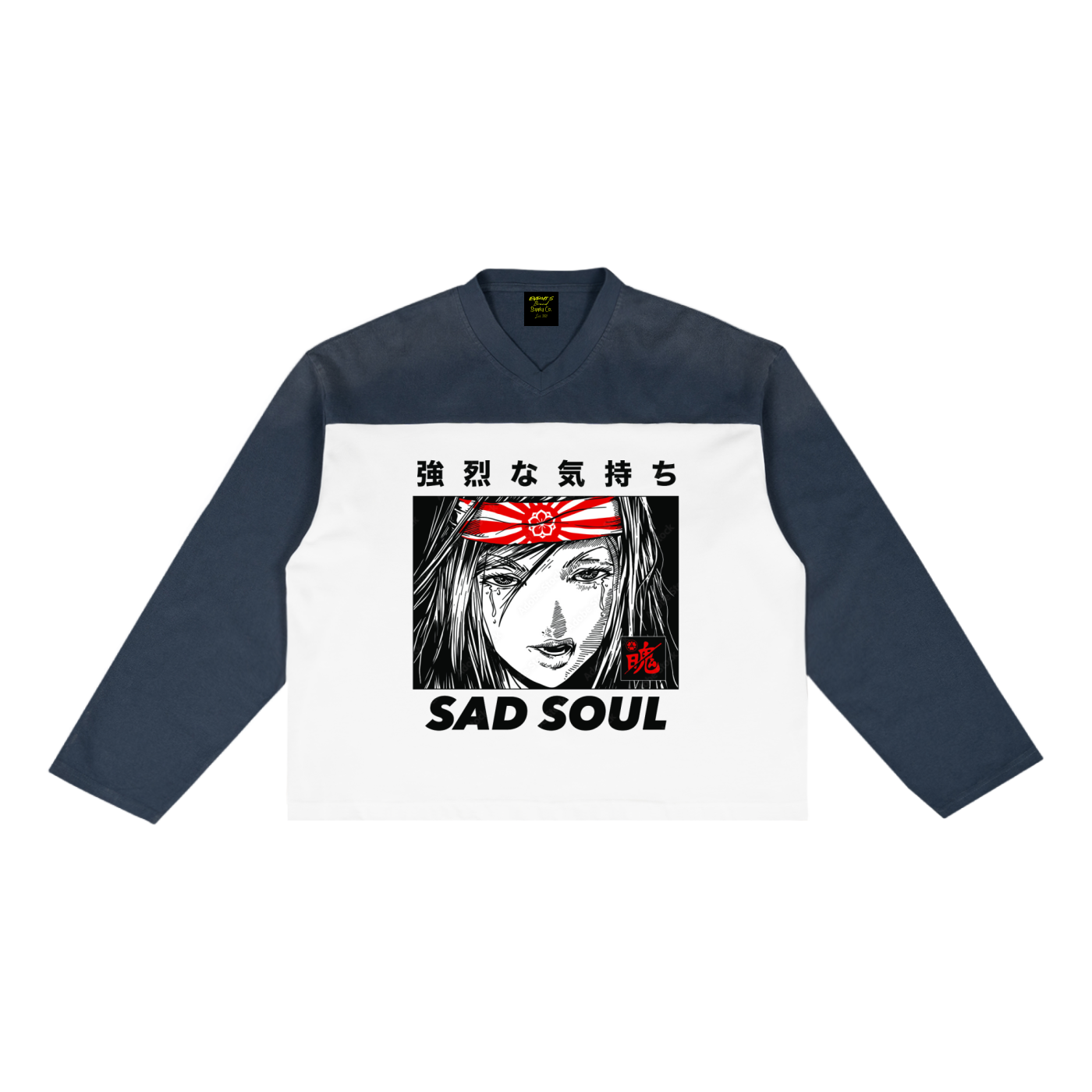 Sad Soul Sun Fade Color-Block T-Shirt