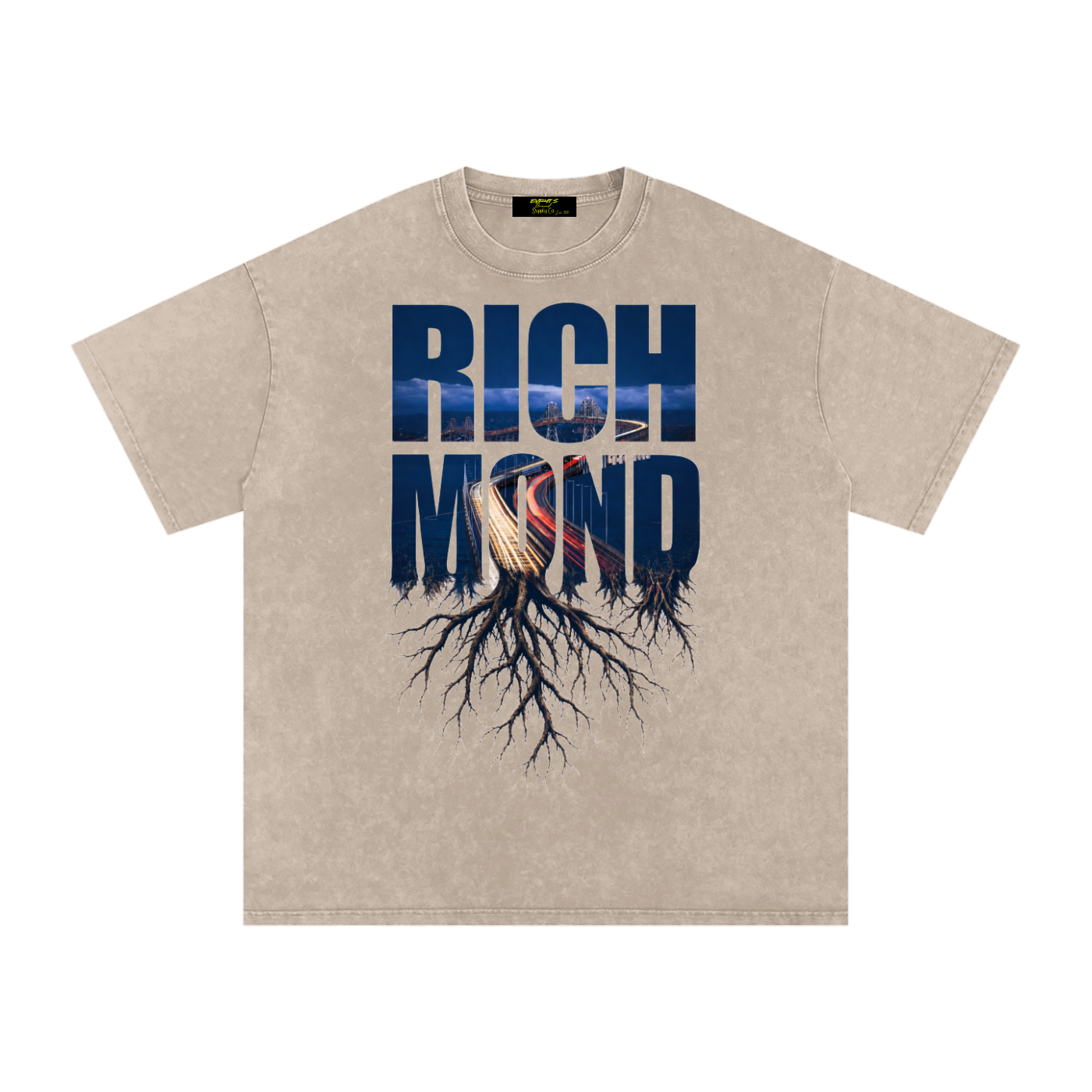 Richmond Snow Washed Oversized Cotton T-Shirt