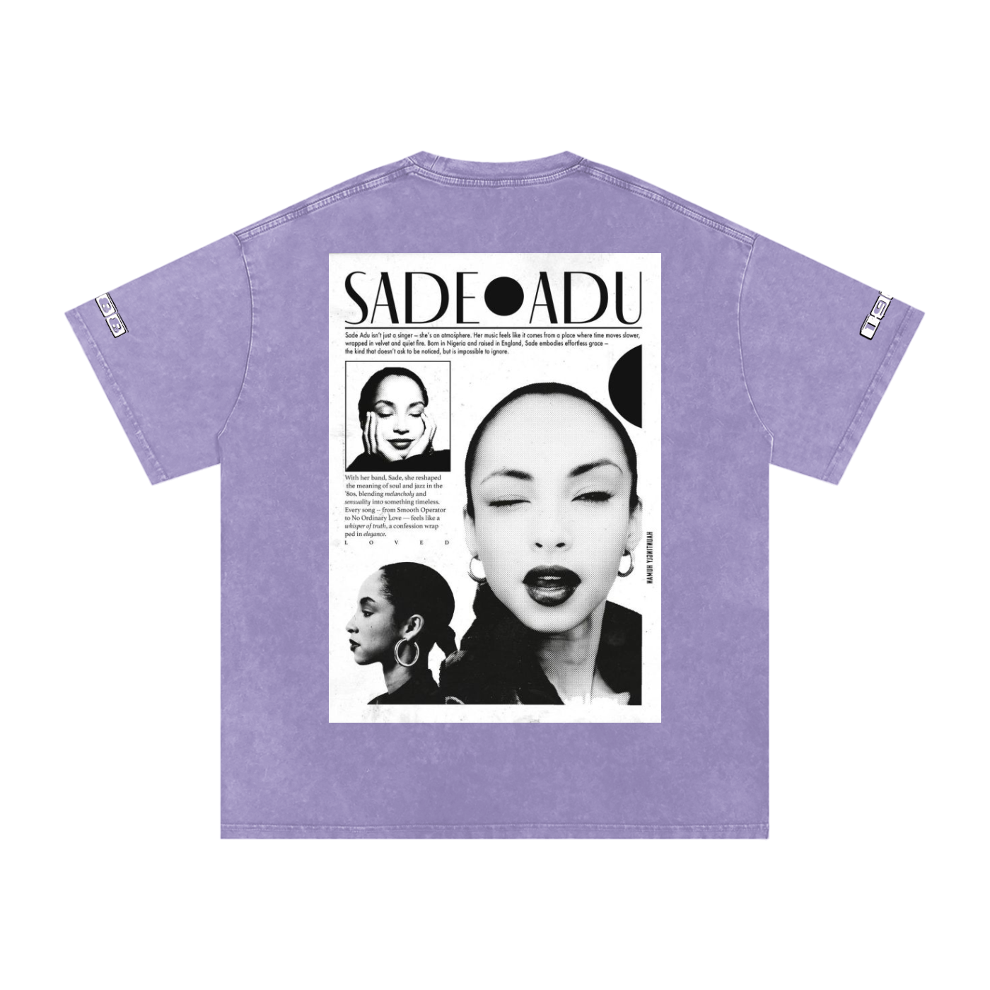 Sade #1 Snow Washed Oversized Cotton T-Shirt