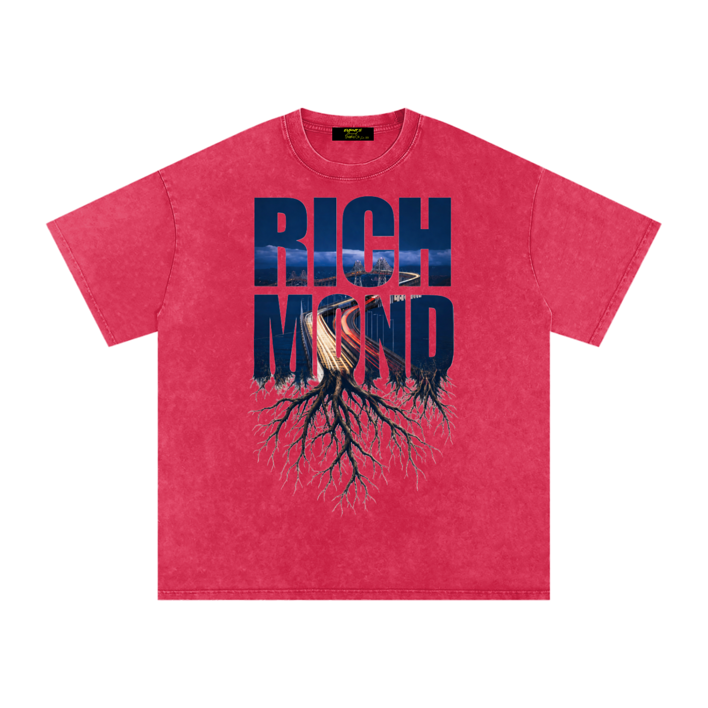 Richmond Snow Washed Oversized Cotton T-Shirt