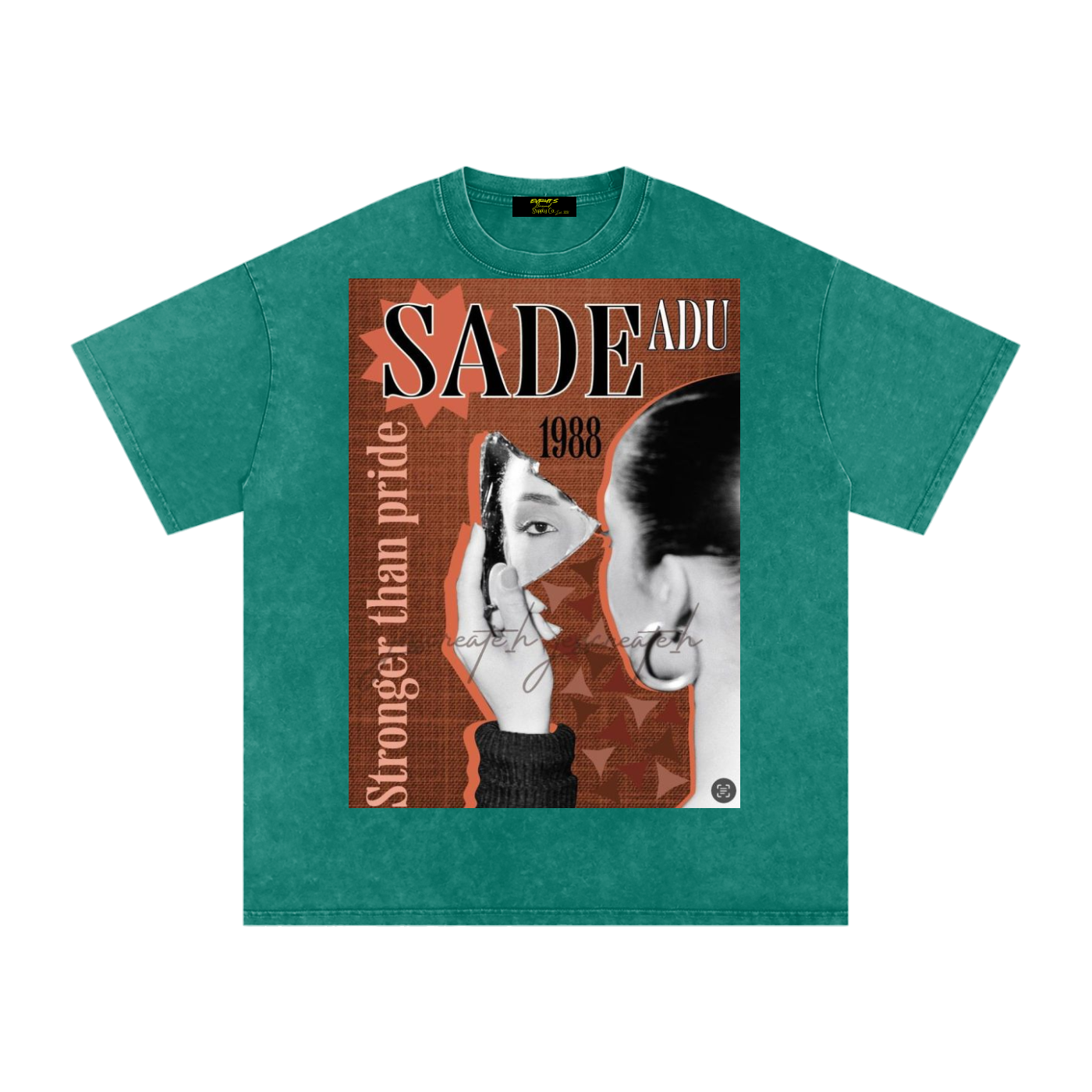Sade #2 Snow Washed Oversized Cotton T-Shirt