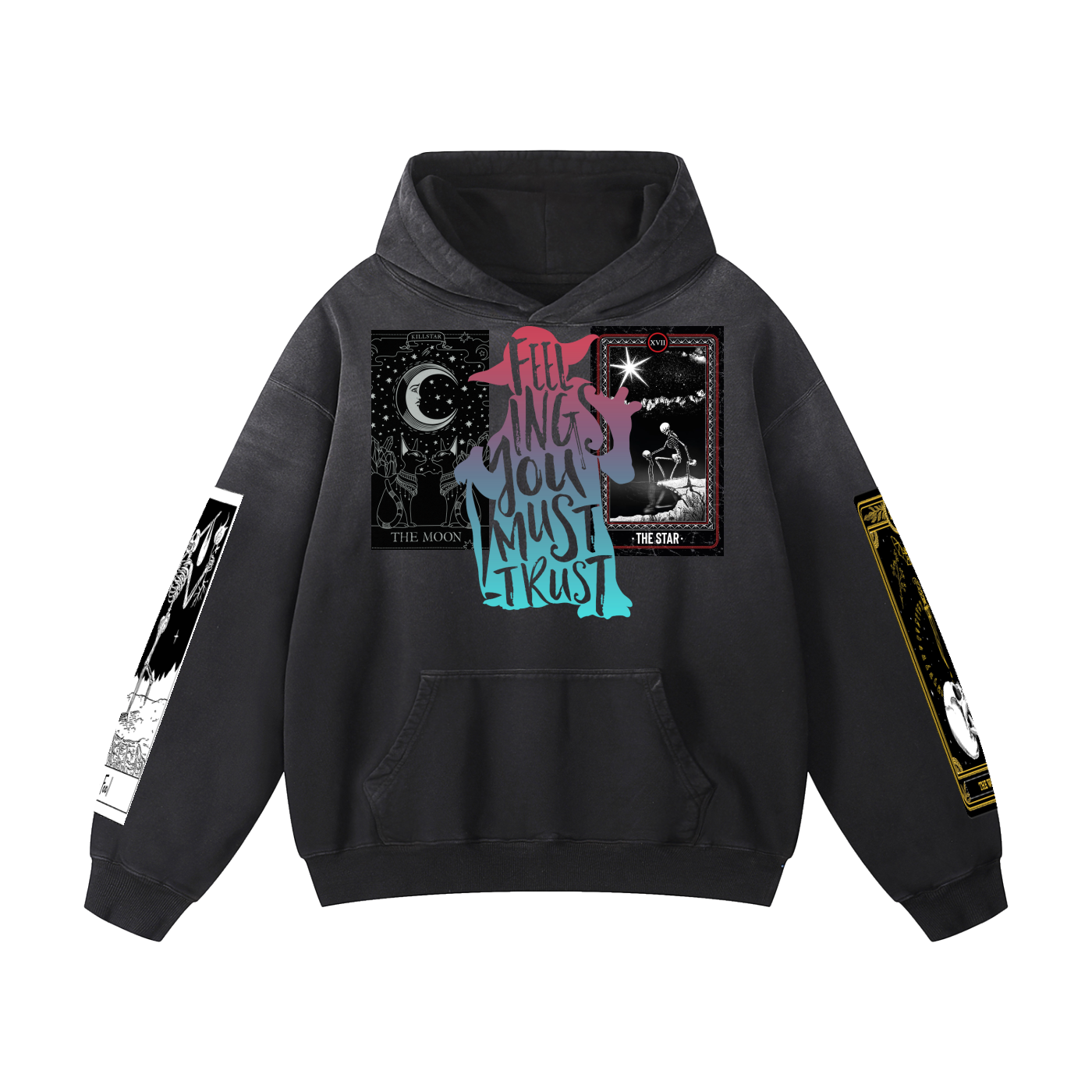 Yoda / Feelings Heavyweight Sun-faded Oversized Hoodie
