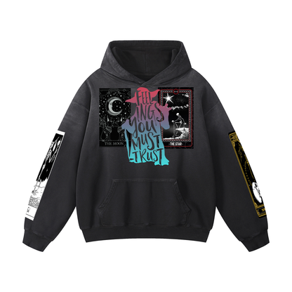 Yoda / Feelings Heavyweight Sun-faded Oversized Hoodie