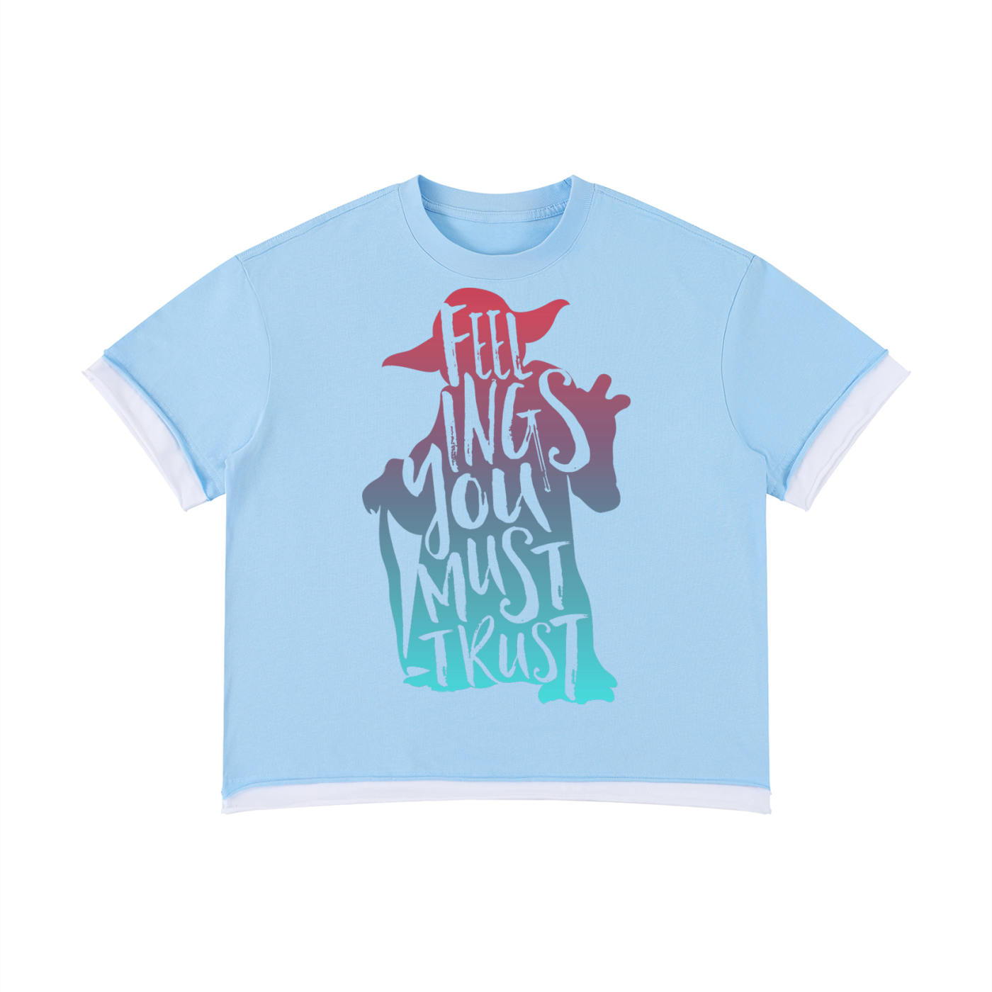 Yoda Unisex Boxy Color Block T-Shirt