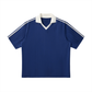 Plane Jane Contrast Collar Striped Soccer Jersey