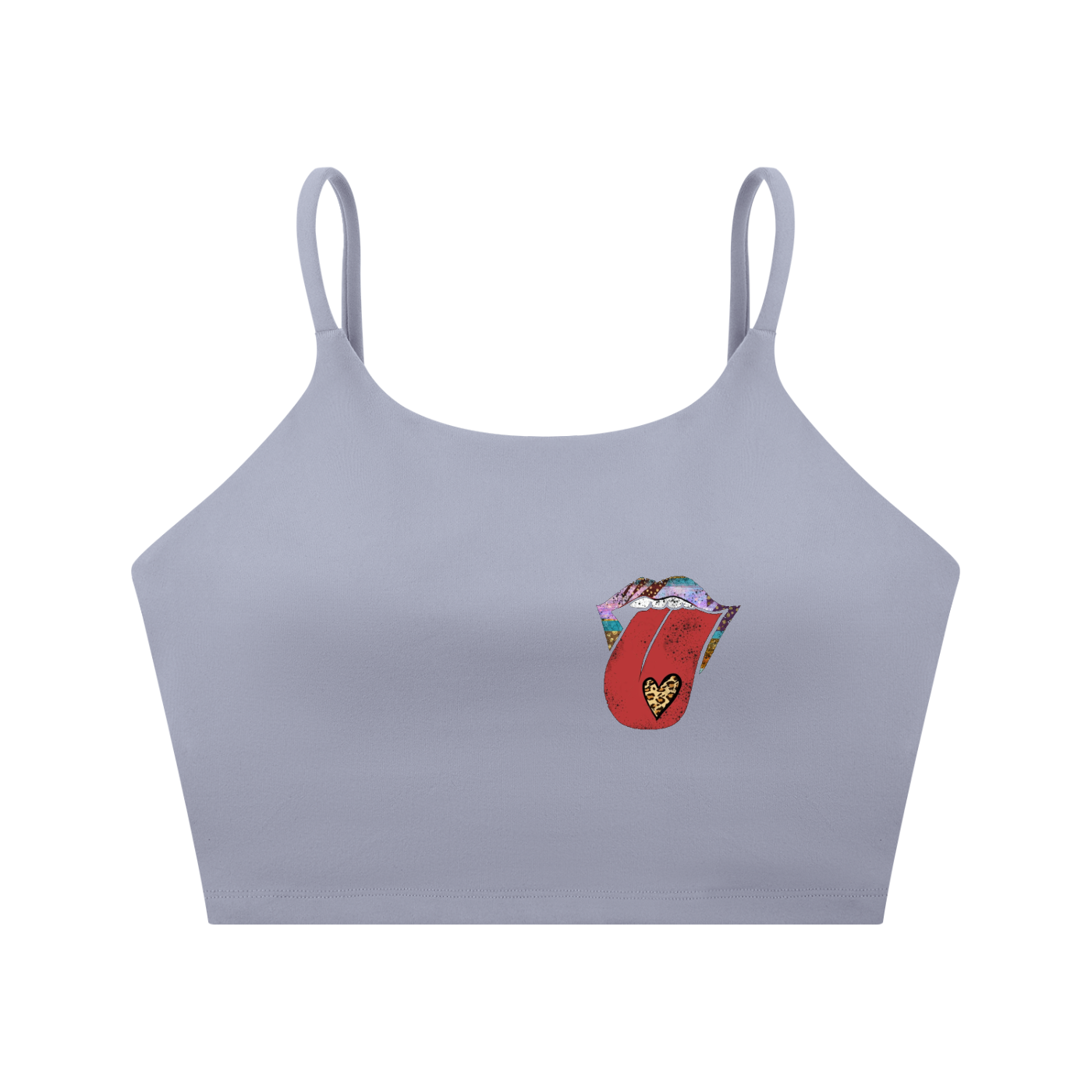 Stay Wild Spaghetti Strap Yoga Sports Bra