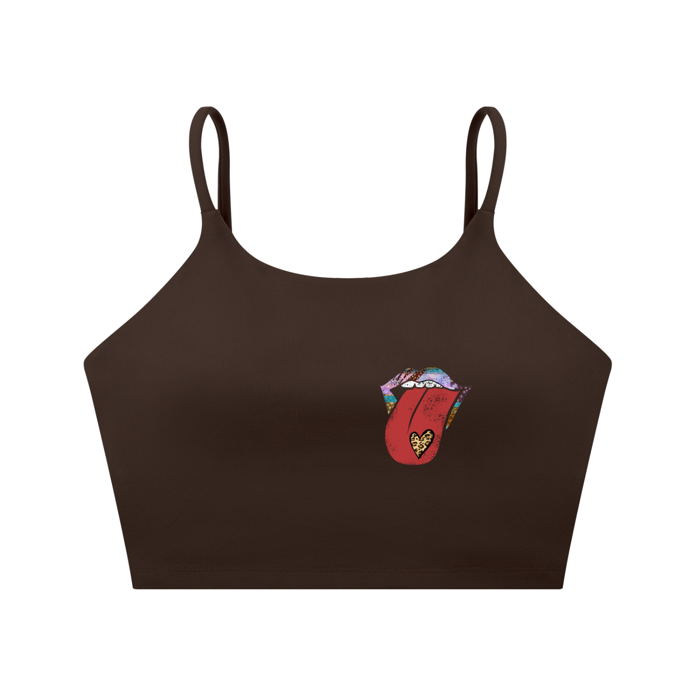 Stay Wild Spaghetti Strap Yoga Sports Bra