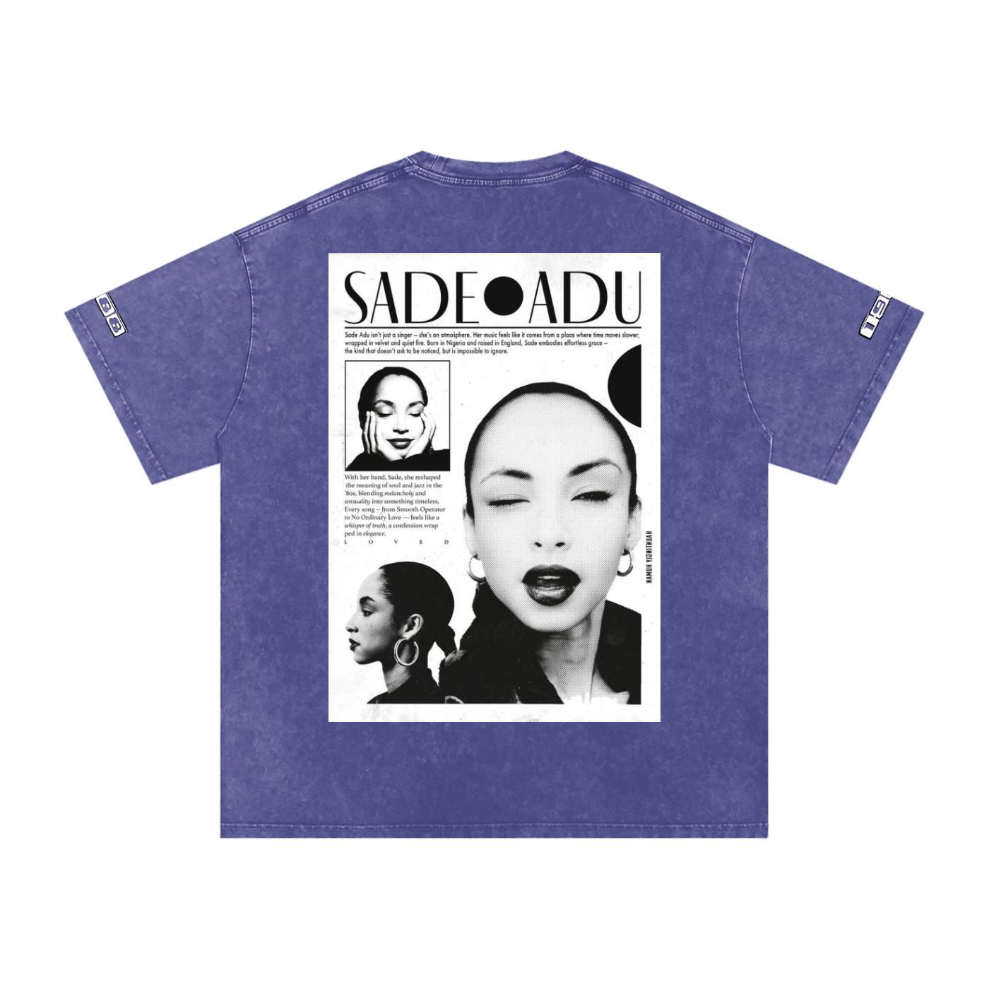 Sade #1 Snow Washed Oversized Cotton T-Shirt