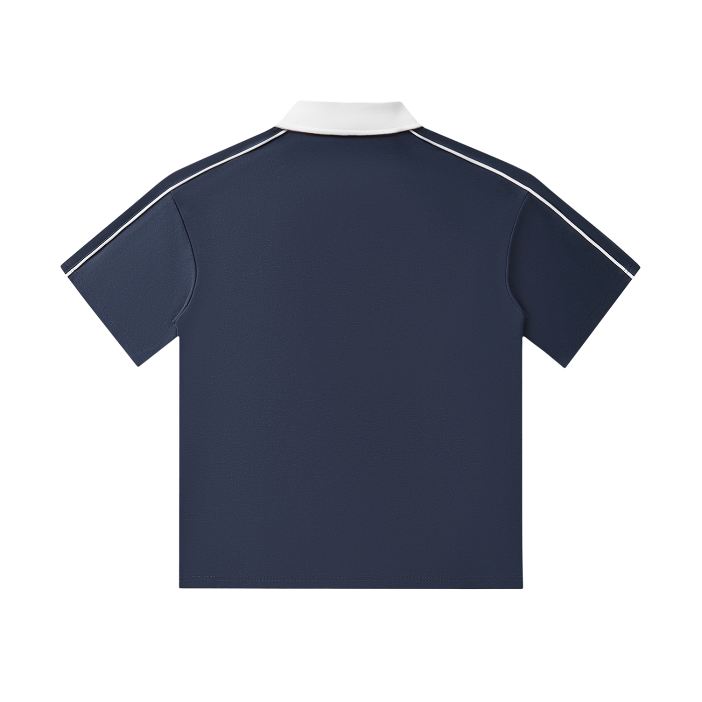Plane Jane Contrast Collar Short-Sleeve Polo Shirt
