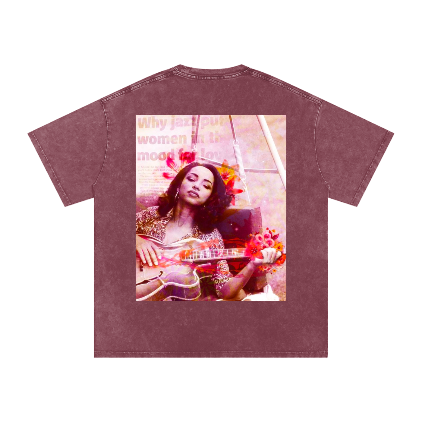 Sade #2 Snow Washed Oversized Cotton T-Shirt