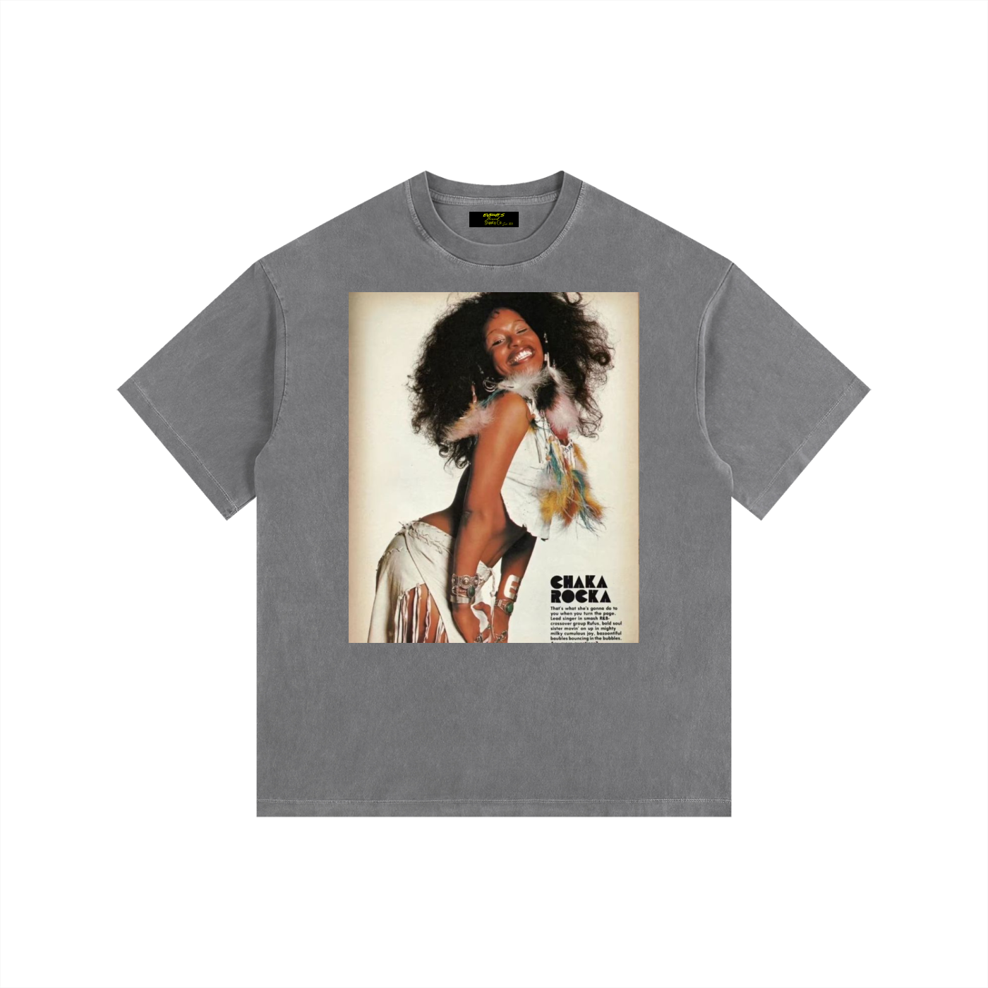 Vintage Chaka Khan Washed Oversized Cotton T-Shirt