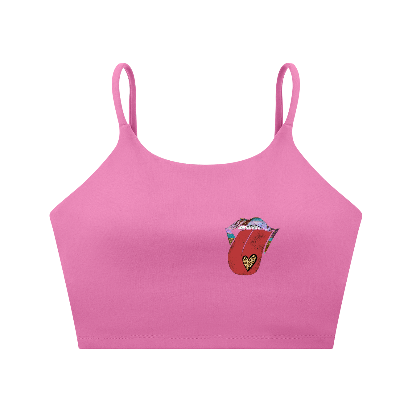 Stay Wild Spaghetti Strap Yoga Sports Bra