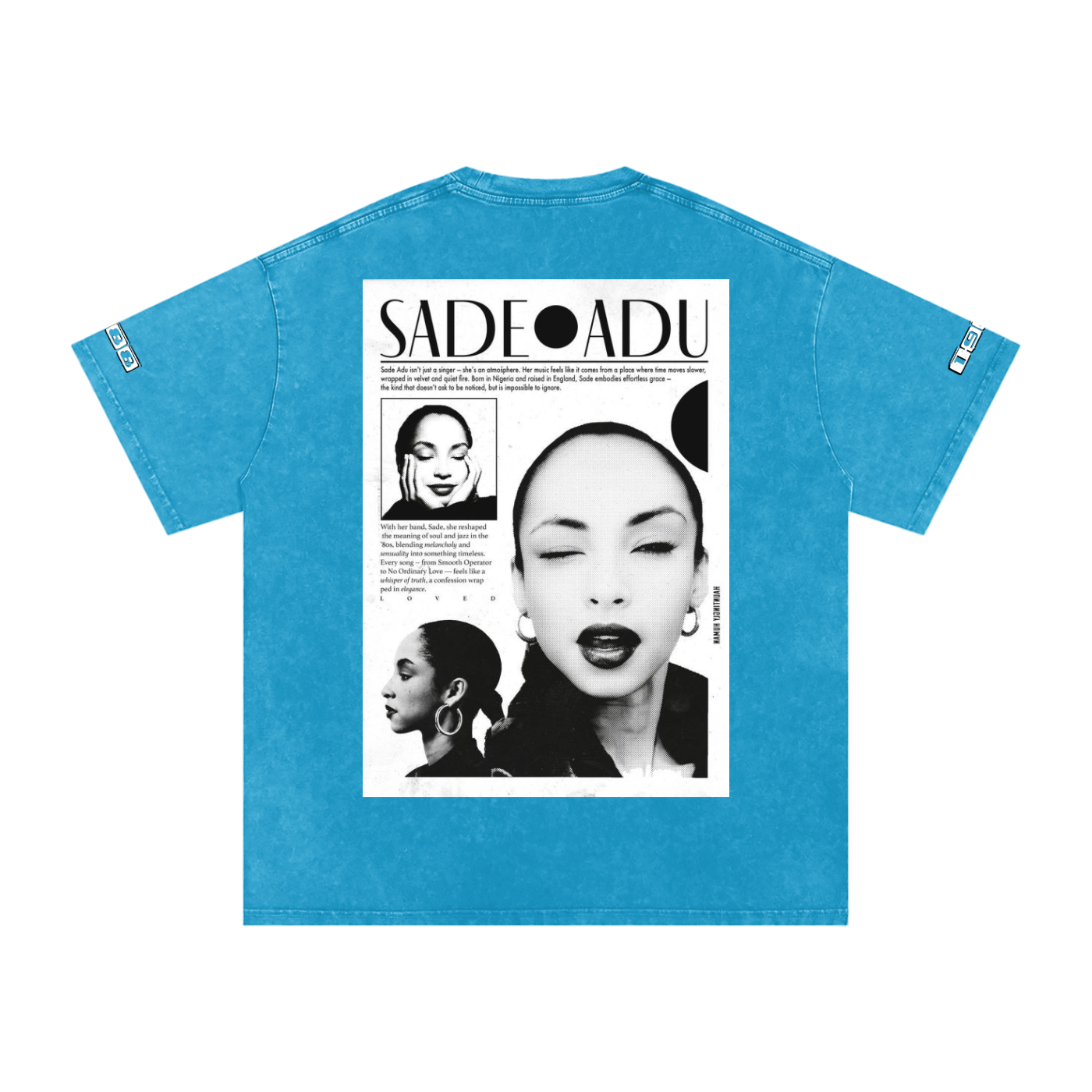 Sade #1 Snow Washed Oversized Cotton T-Shirt