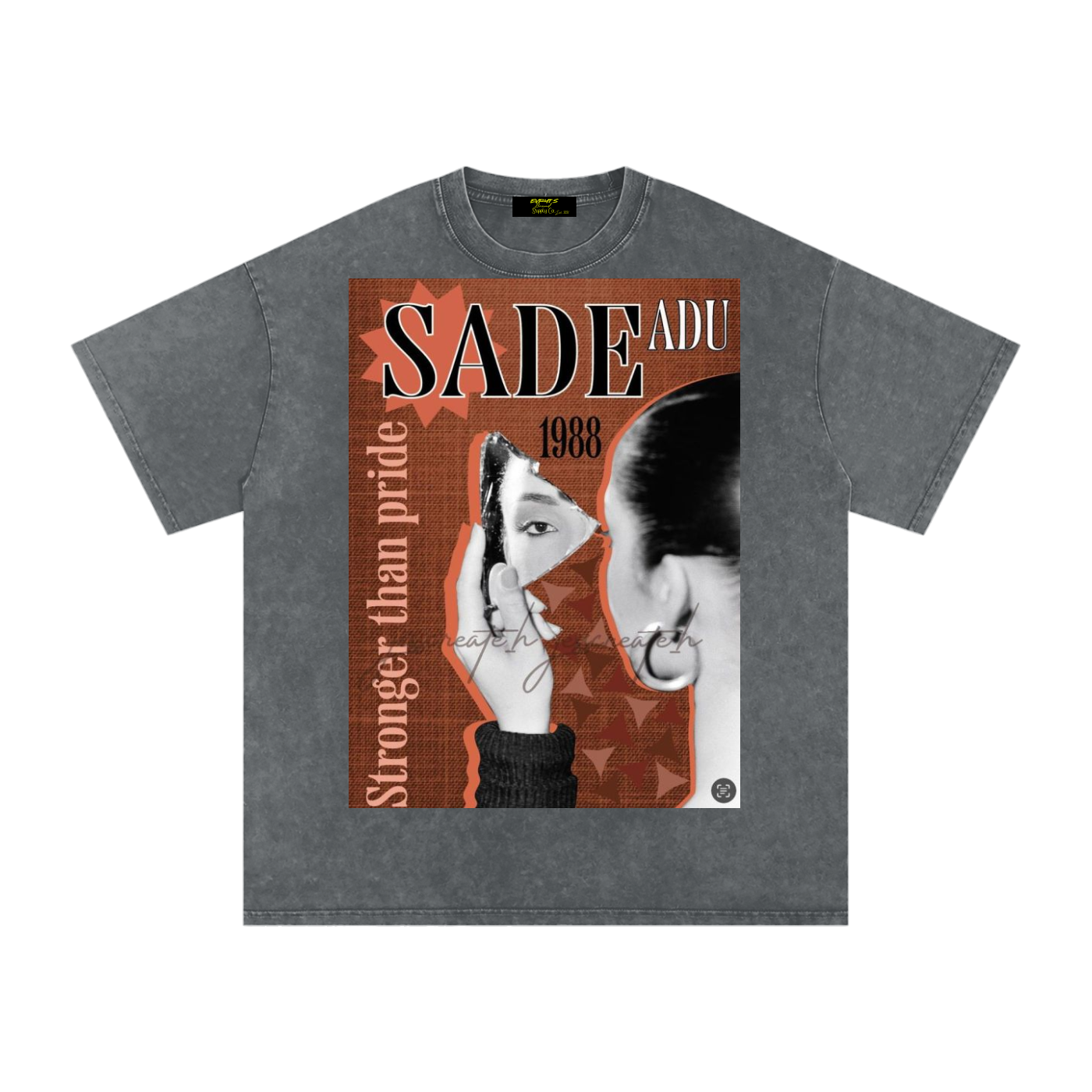 Sade #2 Snow Washed Oversized Cotton T-Shirt