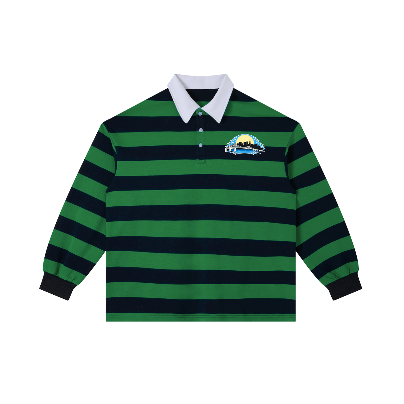 The Bridge Color Block Stripe Polo Shirt