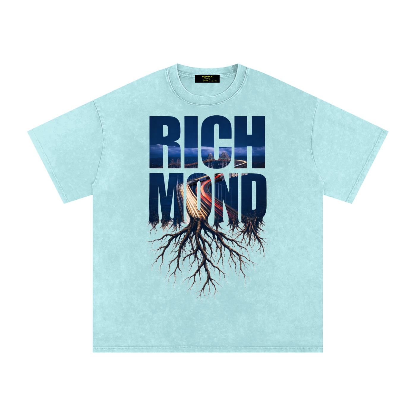 Richmond Snow Washed Oversized Cotton T-Shirt