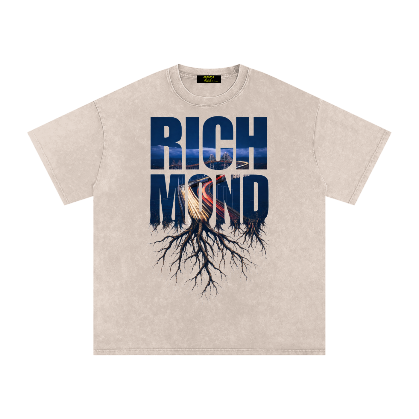 Richmond Snow Washed Oversized Cotton T-Shirt