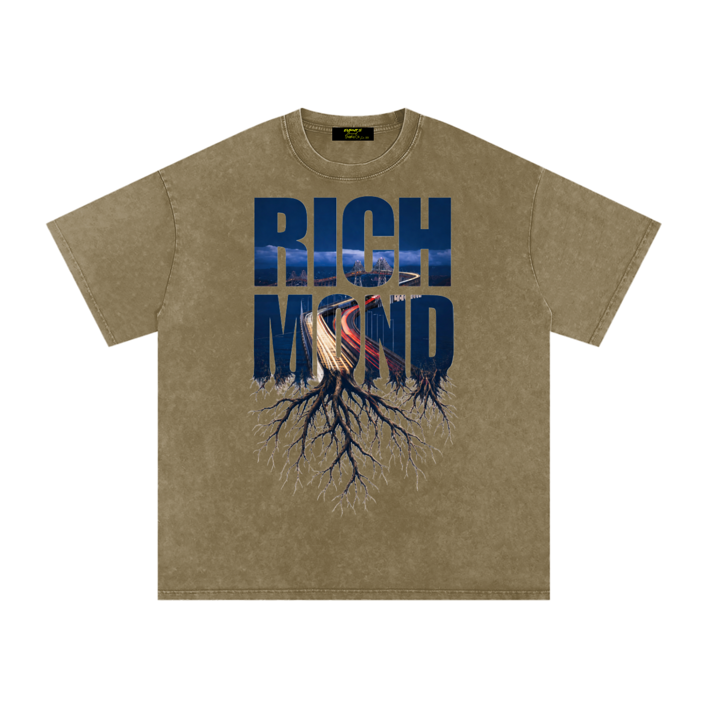 Richmond Snow Washed Oversized Cotton T-Shirt