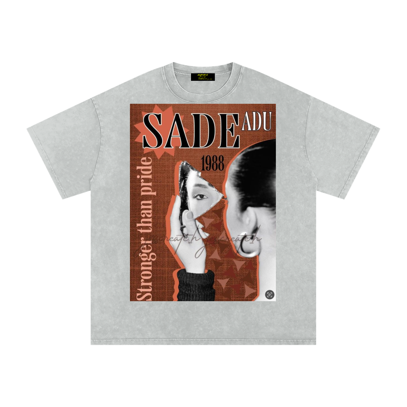 Sade #2 Snow Washed Oversized Cotton T-Shirt