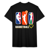 "RichCity_Global" I Love Basketball" Fitted Cotton/Poly T-Shirt by Bestia - black