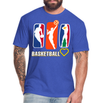 "RichCity_Global" I Love Basketball" Fitted Cotton/Poly T-Shirt by Bestia - heather royal