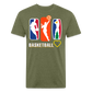 "RichCity_Global" I Love Basketball" Fitted Cotton/Poly T-Shirt by Bestia - heather military green