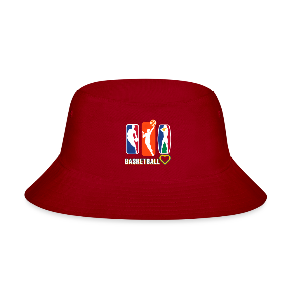 RichCity_Global I love basketball Bucket Hat - red