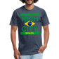 "RichCity_Global "Brazil" Fitted Cotton/Poly T-Shirt by Bestia_Graphics - heather navy