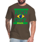 "RichCity_Global "Brazil" Fitted Cotton/Poly T-Shirt by Bestia_Graphics - heather espresso