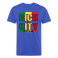 "RichCity_Global" "XXL_Senegal" Fitted Cotton/Poly T-Shirt by Bestia_Graphics - heather royal