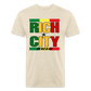 "RichCity_Global" "XXL_Senegal" Fitted Cotton/Poly T-Shirt by Bestia_Graphics - heather cream
