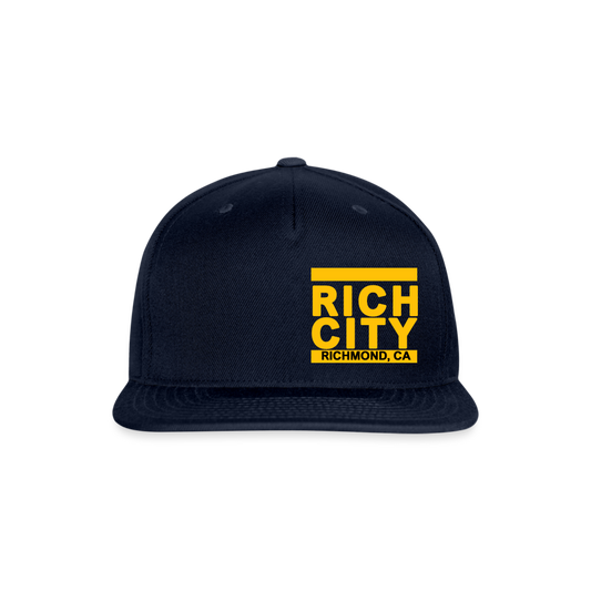 Snapback Baseball Cap - navy