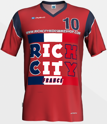 RichCity Rides Bike/Skate Cooperative x Owayo Sports -France_Soccer_Jersey - Sustainable Clothing Collection