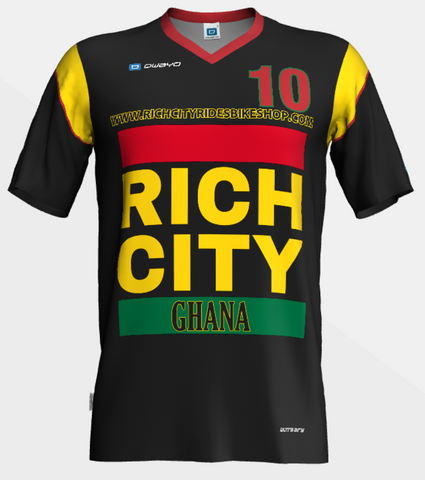 RichCity Rides Bike/Skate Cooperative x Owayo Sports -Ghana_Soccer_Jersey - Sustainable Clothing Collection