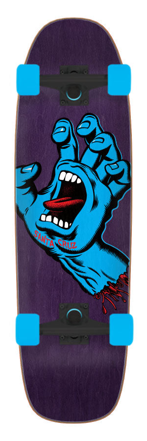 Screaming Hand 8.4in x 29.4in Street Cruiser Skateboard Santa Cruz