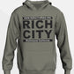 New 2023 Rich City Hoodie w/ BLACK Graphic "DARK SHADOW"