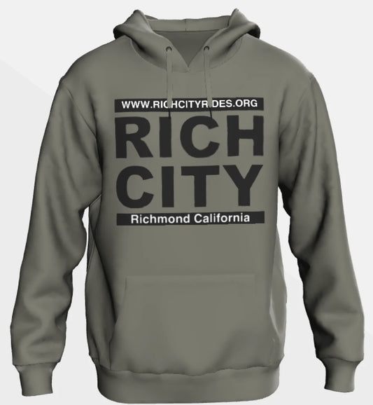"Evry1's Brand" Rich City Hoodie w/ BLACK Graphic "DARK SHADOW"