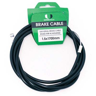 UNIVERSAL BRAKE CABLE AND HOUSING,  1.5mm,  1700mm,  Galvanized,  Universal
