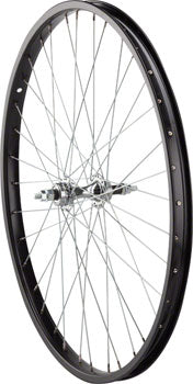 Sta-Tru Single Wall Rear Wheel - 26", 3/8" x 135mm, Rim Brake, Freewheel, Black, Clincher