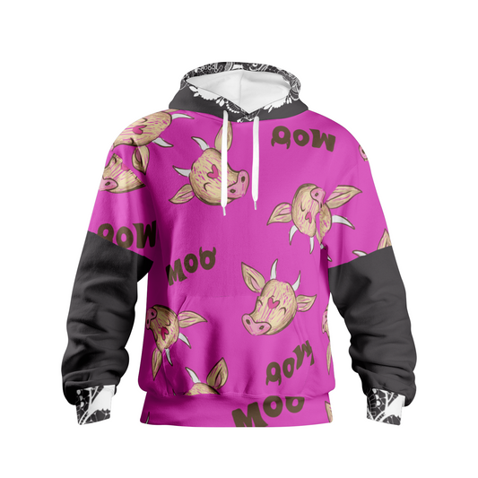 "510_Athletics" "Love Moo" Pullover Hoodies